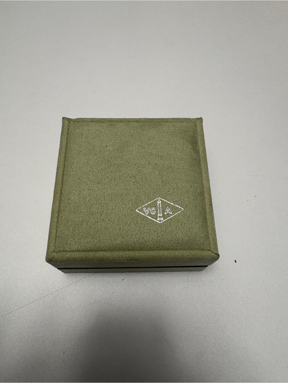 Van Cleef & Arpels Olive Green Velvet Jewelry Box